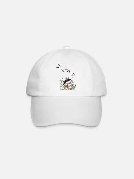 Störche - Baseballkappe - Weiß/Weiß