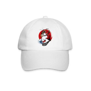 Hip-Hop Samurai - Baseballkappe - Weiß/Weiß - Vorne