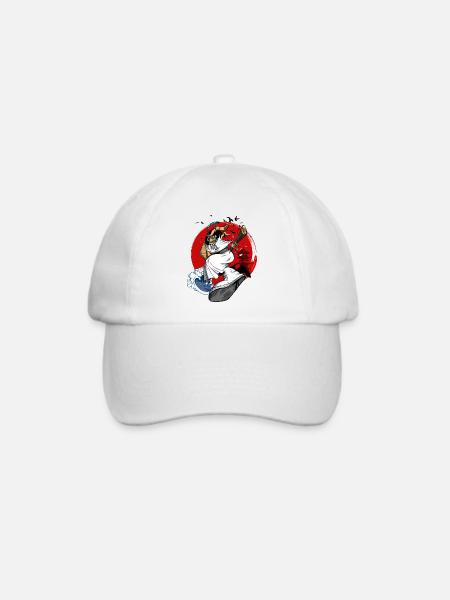 Hip-Hop Samurai - Baseballkappe - Weiß/Weiß