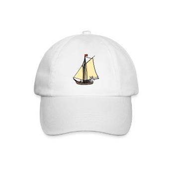Maritim Segler Segelschiff Katze Seenot Maritim - Baseballkappe - Weiß/Weiß - Vorne