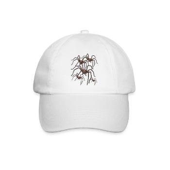Spinne Spinnen Spinnenphobie Panik Phobie - Baseballkappe - Weiß/Weiß - Vorne