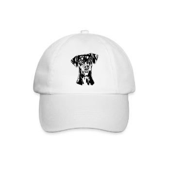 DEUTSCHER PINSCHER Hund Hunde Wilsigns - Baseballkappe - Weiß/Weiß - Vorne