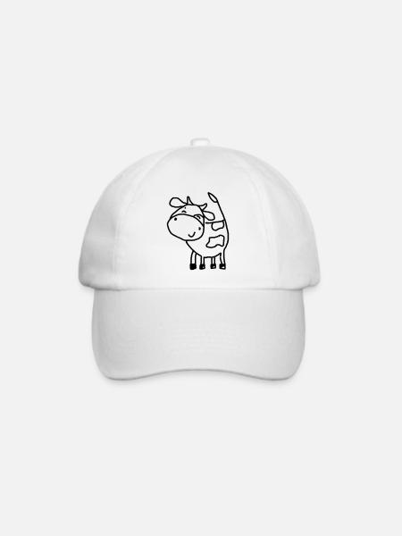 Kuh - Baseballkappe - Weiß/Weiß