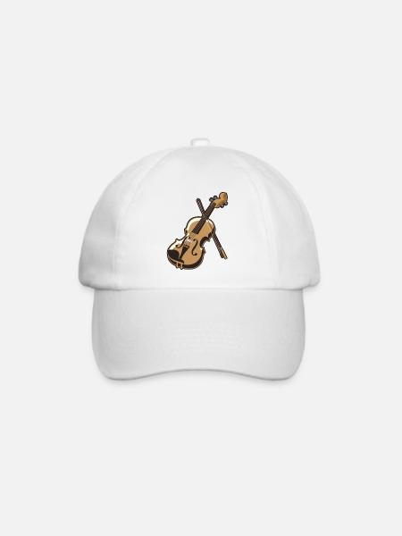 Violine Geige - Baseballkappe - Weiß/Weiß