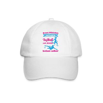 Coole mädchen bolzen selber Sport Fußball Trainer - Baseballkappe - Weiß/Weiß - Vorne