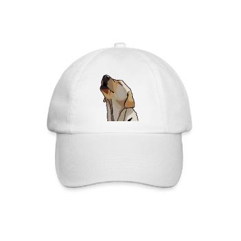 Labrador Cartoon - Baseballkappe - Weiß/Weiß - Vorne