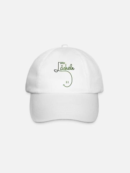 please smile - Baseballkappe - Weiß/Weiß