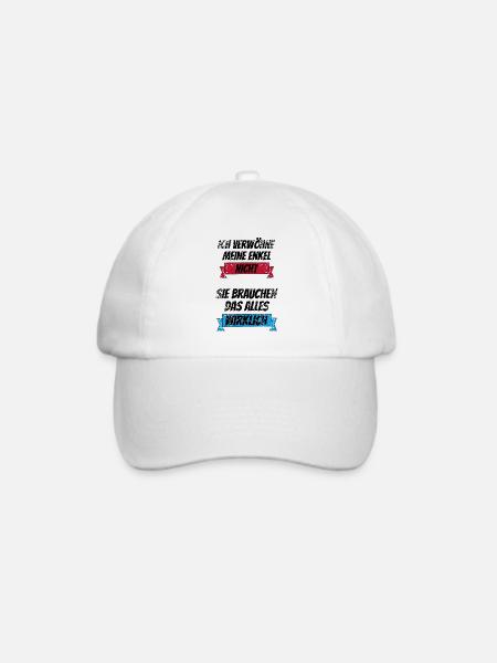 Ich verwöhne meine Enkel nicht Sie brauchen das - Baseballkappe - Weiß/Weiß