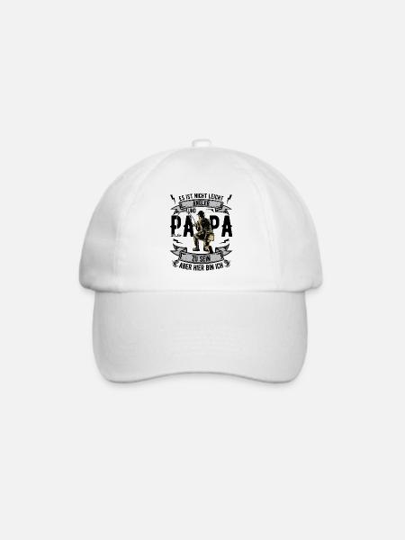 Angler Papa - Baseballkappe - Weiß/Weiß