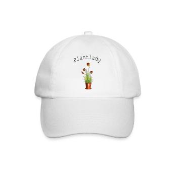 Blumen Lady - Baseballkappe - Weiß/Weiß - Vorne