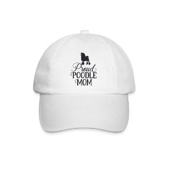 Stolze Pudel Mama 01 - Baseballkappe - Weiß/Weiß - Vorne