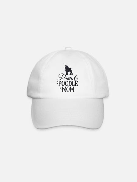 Stolze Pudel Mama 01 - Baseballkappe - Weiß/Weiß