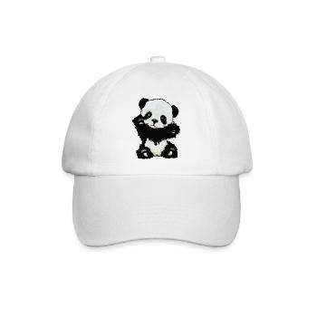 Baby Panda - Baseballkappe - Weiß/Weiß - Vorne