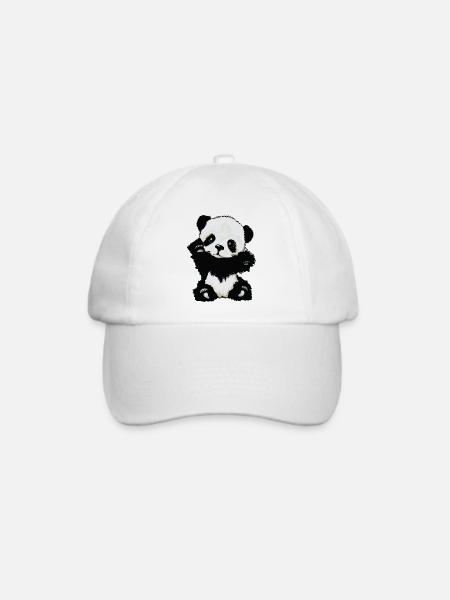 Baby Panda - Baseballkappe - Weiß/Weiß