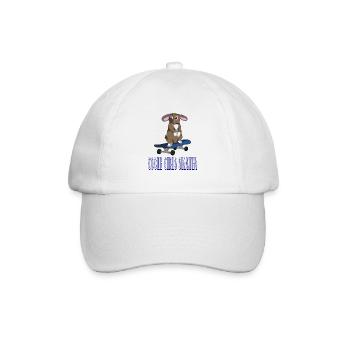Coole Girls skaten / Skateboard / Sprüche / Trend - Baseballkappe - Weiß/Weiß - Vorne