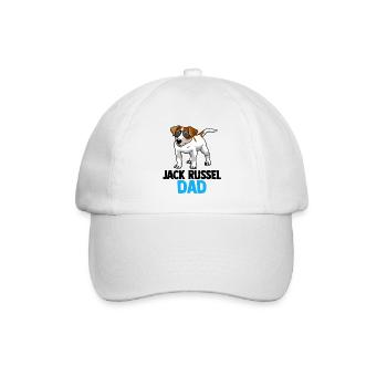 Jack Russell Russel - Baseballkappe - Weiß/Weiß - Vorne
