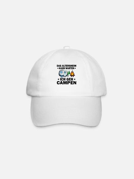 Camper und Rentner - Baseballkappe - Weiß/Weiß