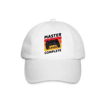 Master Level Complete Masterabschluss Geschenk - Baseballkappe - Weiß/Weiß - Vorne
