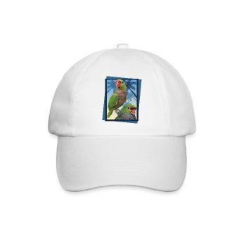 Weiniger Papagei - Baseballkappe - Weiß/Weiß - Vorne