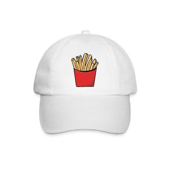 Pommes - Baseballkappe - Weiß/Weiß - Vorne
