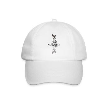 Bullterrier - Baseballkappe - Weiß/Weiß - Vorne