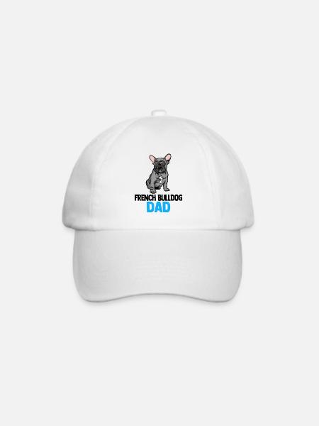French Bulldog - Baseballkappe - Weiß/Weiß