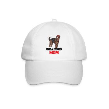 Airedale Terrier - Baseballkappe - Weiß/Weiß - Vorne