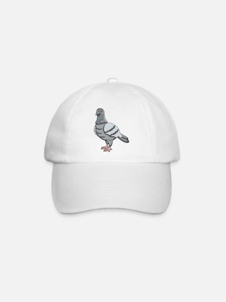 Taube - Baseballkappe - Weiß/Weiß