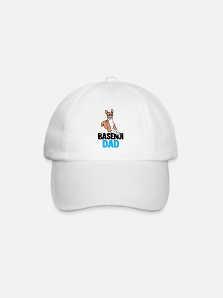Basenji - Baseballkappe - Weiß/Weiß