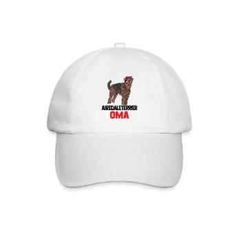 Airedale Terrier - Baseballkappe - Weiß/Weiß - Vorne