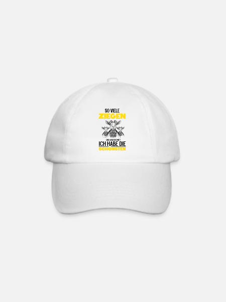 Ziege - Baseballkappe - Weiß/Weiß