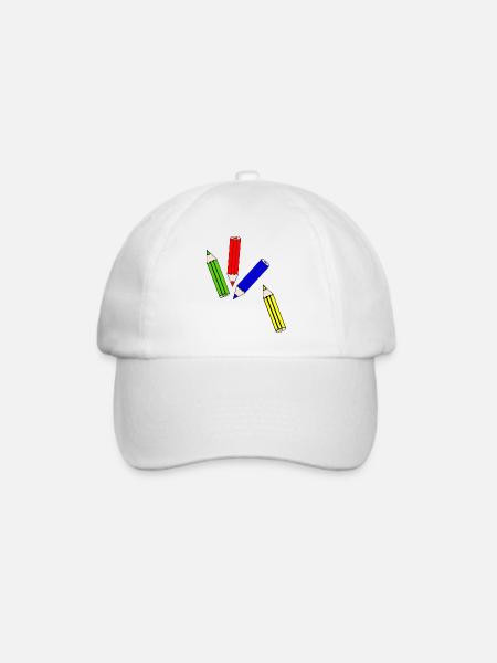 Buntstife - Baseballkappe - Weiß/Weiß