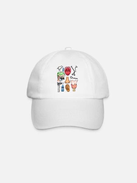 HNO-ORL - Baseballkappe - Weiß/Weiß