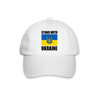 stand with ukraine - Baseballkappe - Weiß/Weiß - Vorne