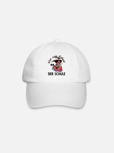 Kinder Schulkind Schulanfang Pirat Kapitän - Baseballkappe - Weiß/Weiß