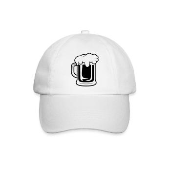 Maßkrug Bier - Baseballkappe - Weiß/Weiß - Vorne