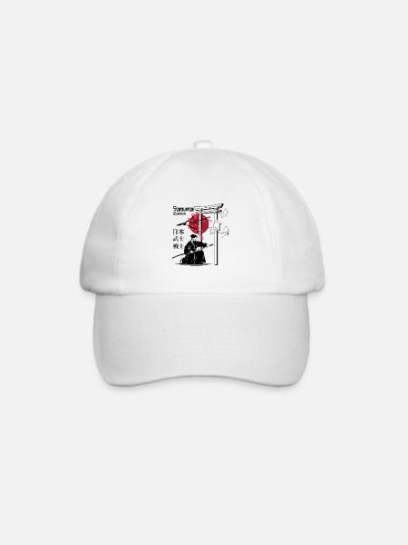 Samurai-Krieger - Baseballkappe - Weiß/Weiß