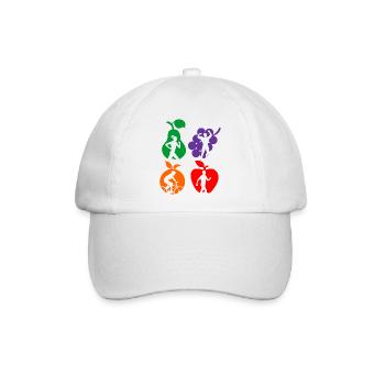 Gesunde Frucht gesunde Sportdiät - Baseballkappe - Weiß/Weiß - Vorne