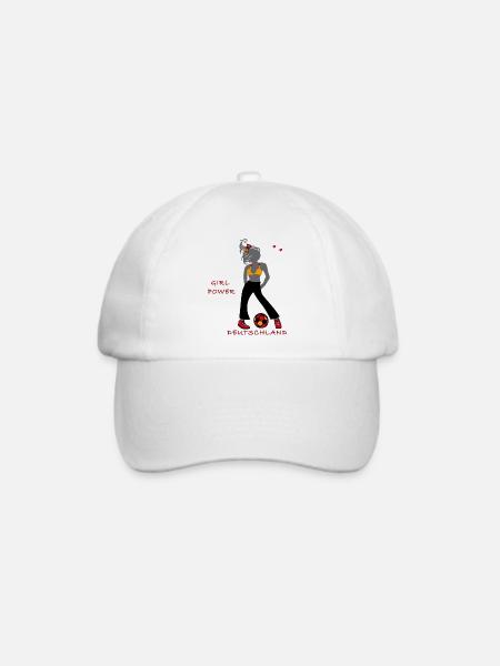 Girlpower, Fußball - Baseballkappe - Weiß/Weiß