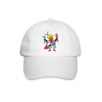 Sanitär Ameise - Baseballkappe - Weiß/Weiß - Vorne