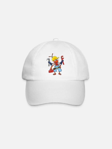 Sanitär Ameise - Baseballkappe - Weiß/Weiß
