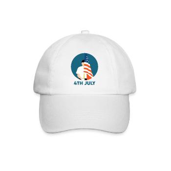 4. Juli - Baseballkappe - Weiß/Weiß - Vorne