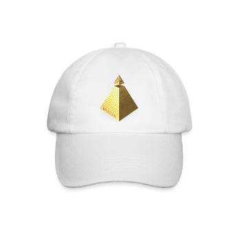 Illuminati Pyramid Gold 3D - Baseballkappe - Weiß/Weiß - Vorne