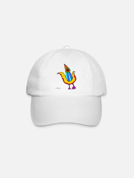 Vogel 9 - Baseballkappe - Weiß/Weiß