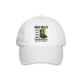 Feuerwehrfrau - Baseballkappe - Weiß/Weiß - Vorne