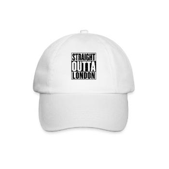 Straight Outta Straight-putta Vintage - Baseballkappe - Weiß/Weiß - Vorne
