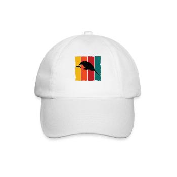 Retro Narwal Shirt - Baseballkappe - Weiß/Weiß - Vorne