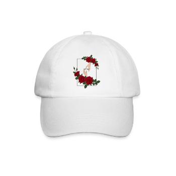 virtuelle rosen - Baseballkappe - Weiß/Weiß - Vorne