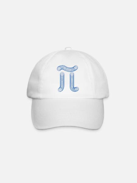 Pi - Mathe Kreiszahl - Baseballkappe - Weiß/Weiß
