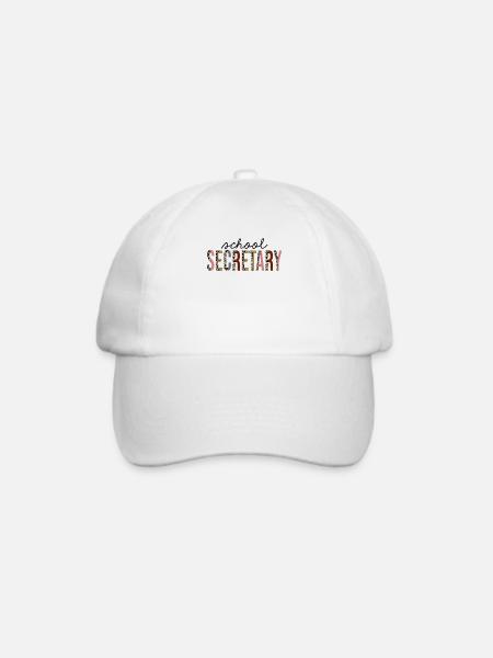 Schulsekretärin Leopardenprint lustig - Baseballkappe - Weiß/Weiß
